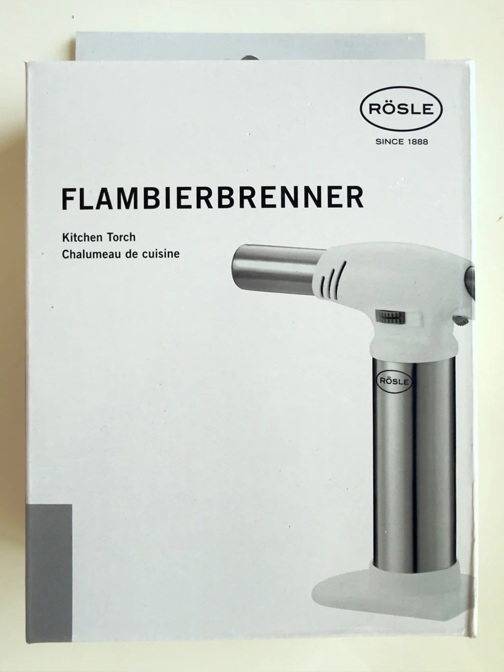 Rösle Stainless Steel, Adjustable Flame, Kitchen Torch, New in Box, Retail $84